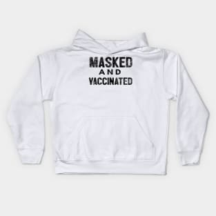 Masked And Vaccinated Funny Kids Hoodie